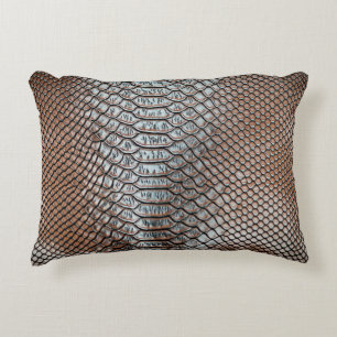 Leather skin, textured background accent pillow