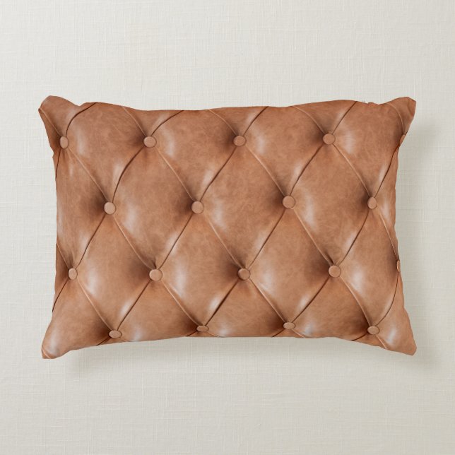 leather sofa background accent pillow (Front)