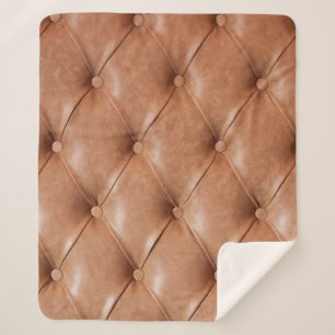 leather sofa background sherpa blanket