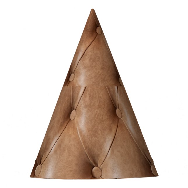 Leather Sofa: Textured Background Party Hat (Front)