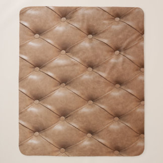 Leather Sofa: Textured Background Sherpa Blanket