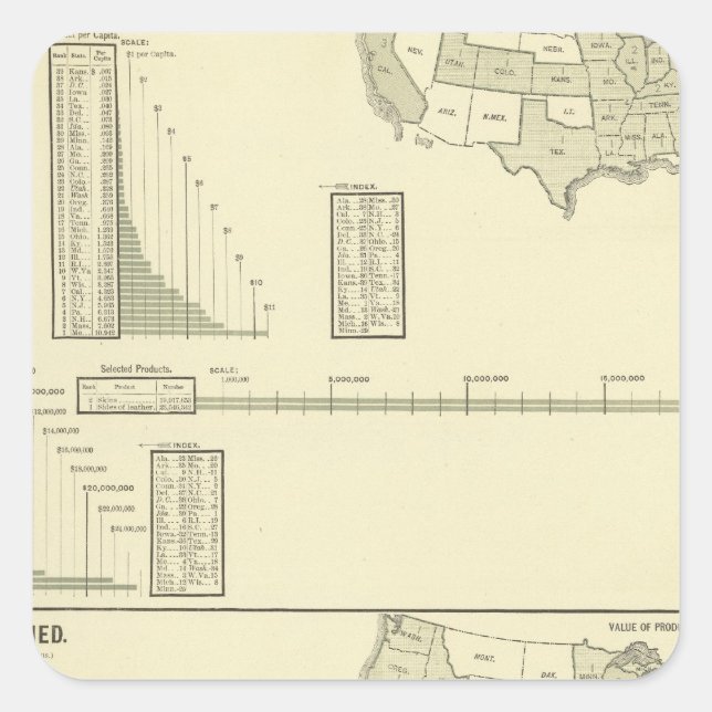 Leather Square Sticker (Front)