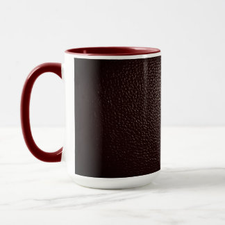 Leather style in wine colour mug