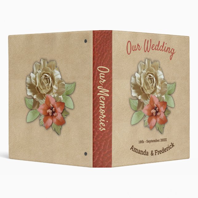 Leather & Suede Flower Art Binder (Background)