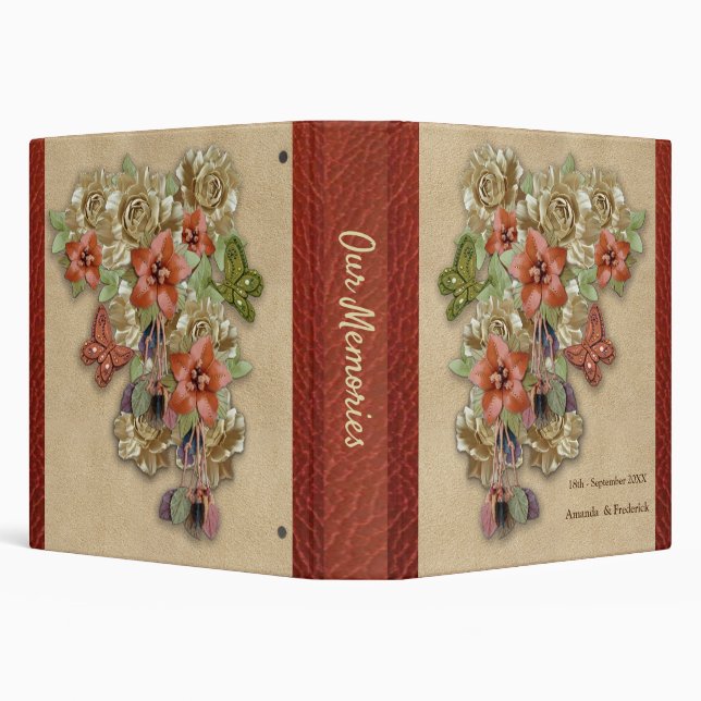 Leather & Suede Flower Art Binder (Background)