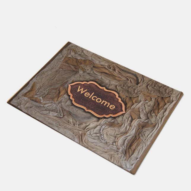 Leather & Suede look Doormat (Angled)