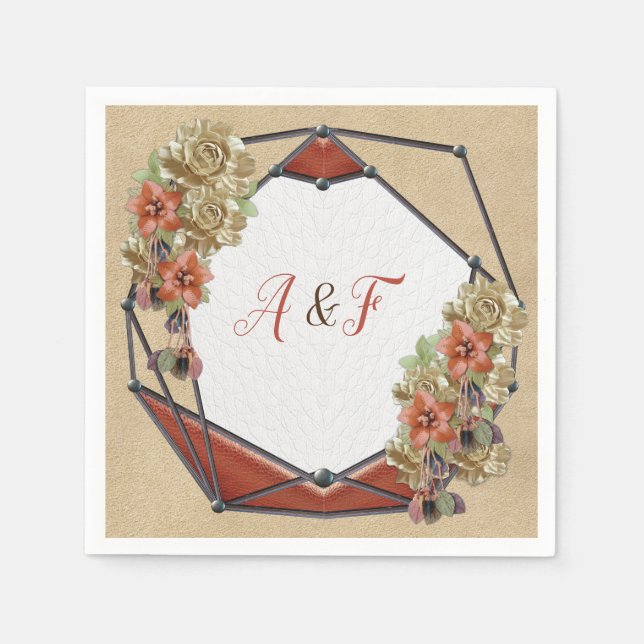 Leather & Suede Texture Art Napkins (Front)