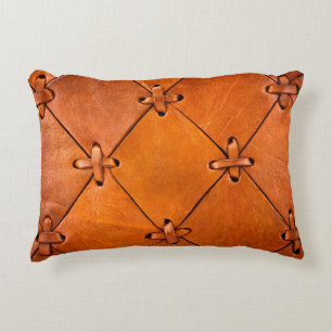 Leather texture. accent pillow