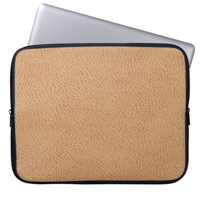Leather texture background. Brown leather texture. Laptop Sleeve (Front)