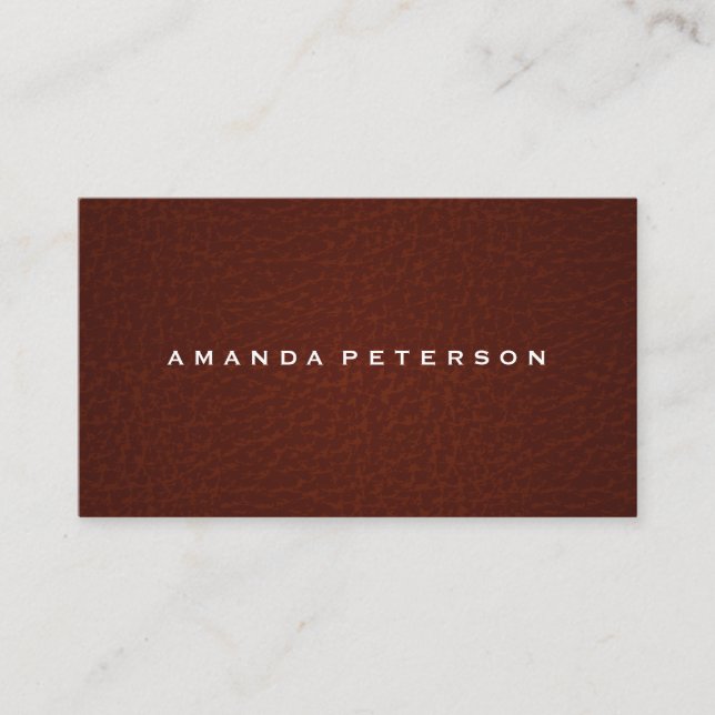 Leather Texture Business Card (Front)