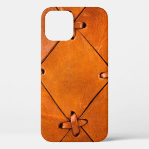 Leather texture. iPhone 12 case