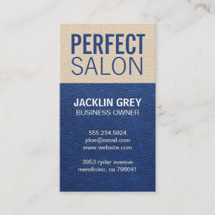 Leather Texture Colour Block Appointment Card