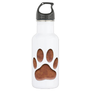Leather Texture Dog Paw Print 532 Ml Water Bottle