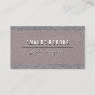 Leather Texture Linen Trim Background Business Card