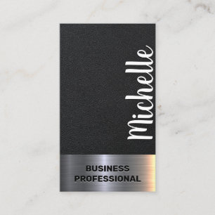 Leather Texture   Metal Shine  Business Card
