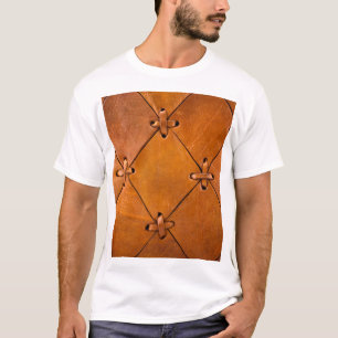 Leather texture, natural selvage detail. T-Shirt
