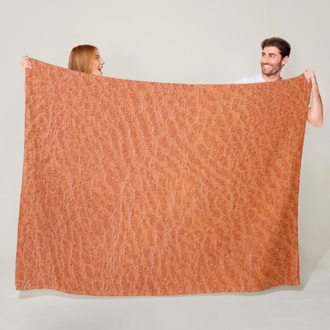 leather texture pattern fleece blanket (In Situ)