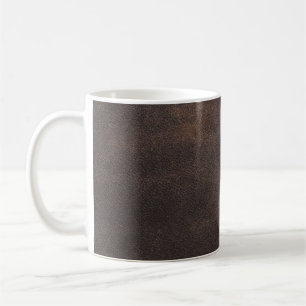 Leather texture scrapbooking brown coffee mug