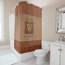 Leather Tone Stripe Chestnut Brown
