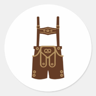 Leather trousers bavaria Oktoberfest Classic Round Sticker