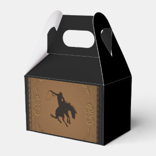 Leather Western Wild West Cowboy Birthday Party Favor Box