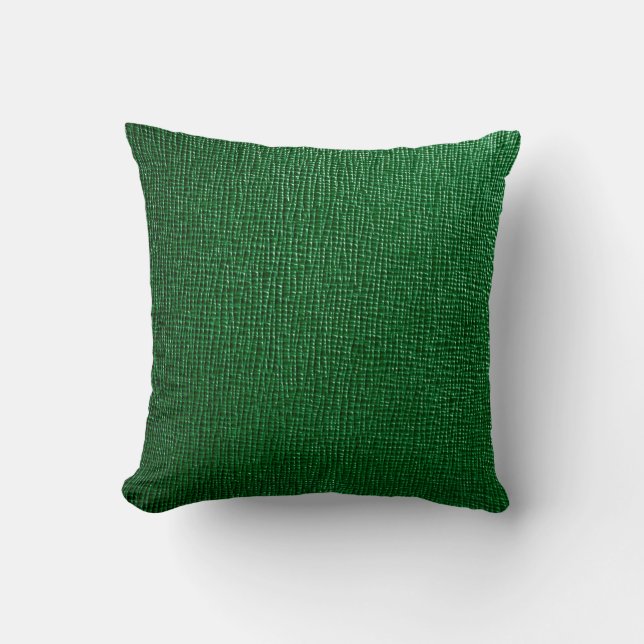 Leather with abstract pattern in green colour. Abs Throw Pillow (Front)