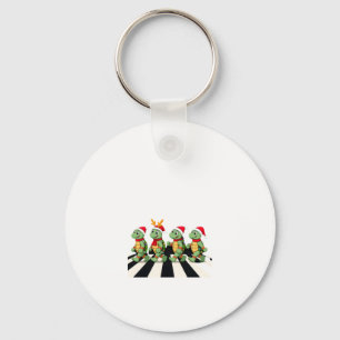 Leatherback Sea Turtle Crossing Road Xmas T-Shirt Keychain