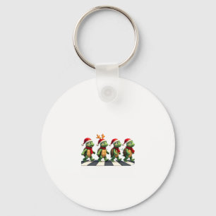 Leatherback Sea Turtle Crossing Road Xmas T-Shirt Keychain