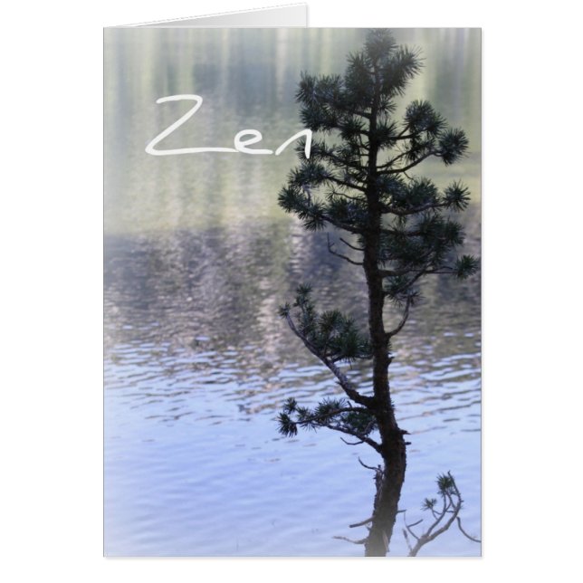L'eau de réflexion de zen et carte d'arbre (Devant)