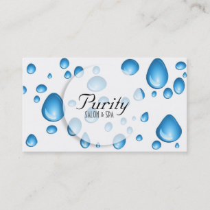 L'eau laisse tomber le carte de visite