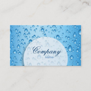 L'eau laisse tomber le carte de visite