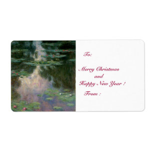 L'EAU MENSONNE EN ÉTANG VERT ROSE par Claude Monet