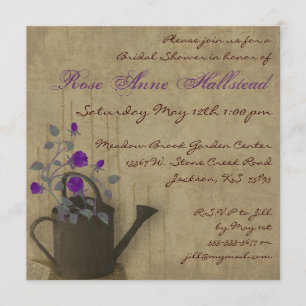 L'eau peut Floral Bridal Shower Invitation