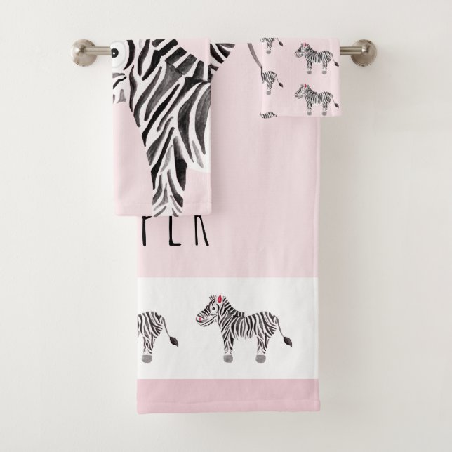 L'eau rose de la mignonne fille Zebra Safari bébé  (En situation)