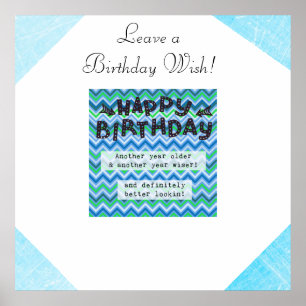 Leave a Birthday Wish Personalized Poster