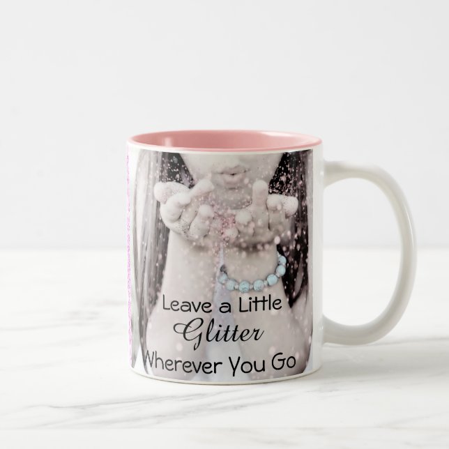 Leave a Little Glitter Wherever You Go Two-Tone Coffee Mug (Right)