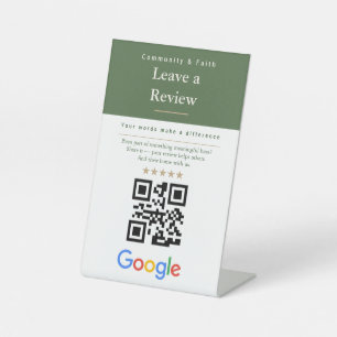 Leave a Review QR Code Sign Google Review Chur