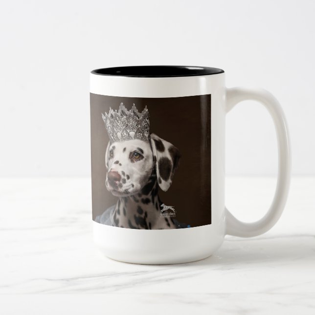 Leave a Trail of Sparkle Dalmatian Two-Tone Coffee Mug (Right)