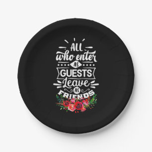 Leave As Friends Paper Plate