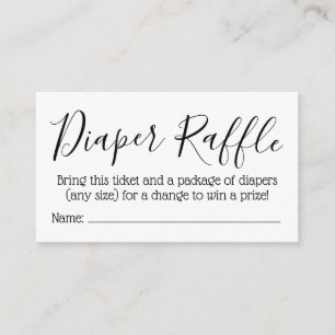 Leave Diaper Raffle Tickets Enclosure Card