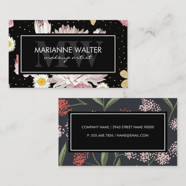 Leave Flowers Plants Business Card (Front/Back)