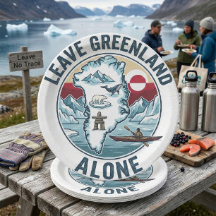 Leave Greenland Alone Paper Plate