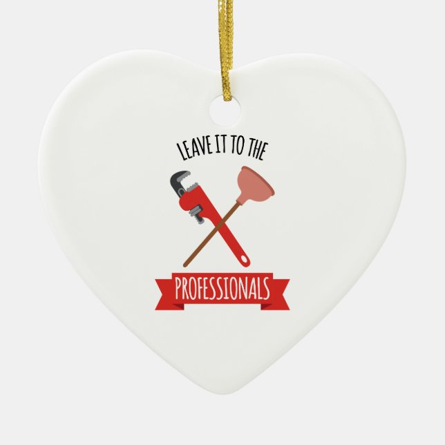Leave It Ceramic Ornament (Front)