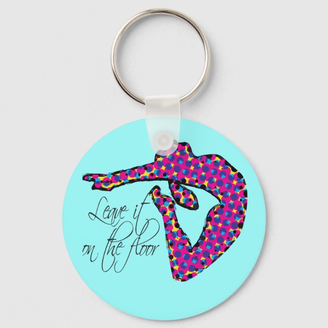 Leave it on the Floor Gymnastics Keychain (Front)