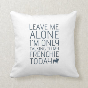 Leave Me Alone, Blue Throw Pillow