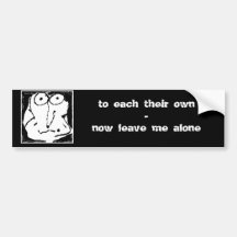 leave me alone bumper sticker