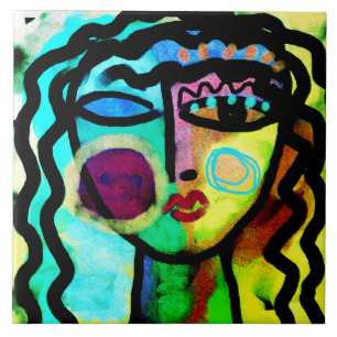 Leave Me Alone Original Abstract Art Tile