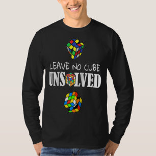 Leave No Cube Unsolved Speed Cubing Math Raglan T-Shirt