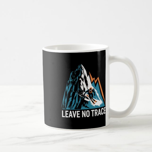 Leave No Trace Alpine Skiing Enthusiast  Coffee Mug (Right)