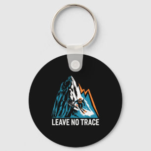 Leave no trace alpine skiing enthusiast keychain